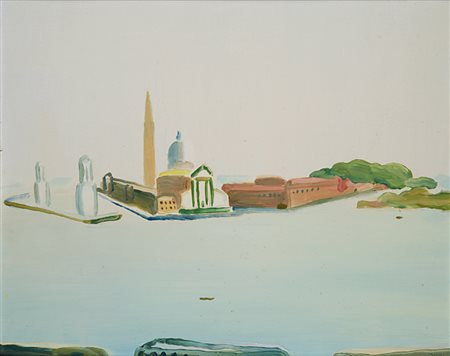 Virgilio Guidi , Roma 1891 , Venezia 1984 "San Giorgio, Venezia" 1970 olio su...