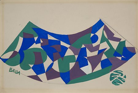 Giacomo Balla , Torino 1871 , Roma 1958 "Motivo per paralume" 1920 tempera su...