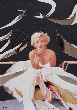 Mimmo Rotella , Catanzaro 1918 , Milano 2006 "Marilyn at festival" 2003...