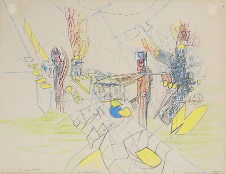 Roberto Matta , Santiago del Cile 1911 , Civitavecchia 2002 "Les sentiers de...