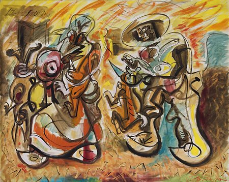 André Masson , Balagny-sur-Thérain 1896 , Parigi 1987 "Le tueurs de lapins"...