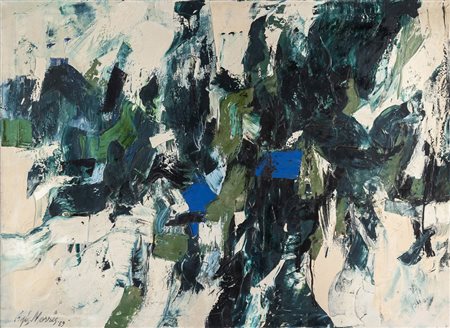 Kyle Morris , 1918 , New York 1979 "Winter green" 1959 olio su tela, cm...