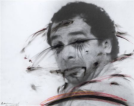 Arnulf Rainer , Baden bei Wien 1929 , "Self-Portrait" inizio anni '70 tecnica...