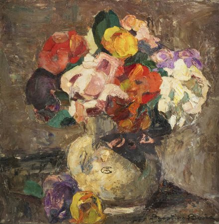 AGOSTINO BOSIA<BR>Torino 1886 - 1962<BR>"Vaso di fiori" 1928