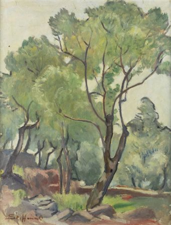 OTTAVIO STEFFENINI<BR>Cuneo 1889 - 1971 Milano<BR>"Paesaggio"