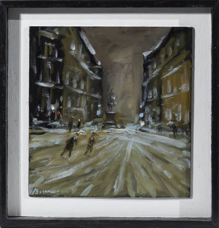 MARTINO BISSACCO<BR>Taglio di Po (RO) 1941<BR>"Neve a Torino"