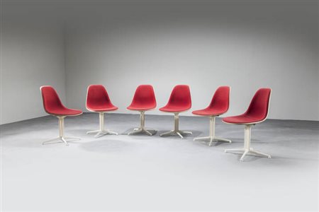 CHARLES E RAY EAMES<BR>Sei sedie mod. La Fonda