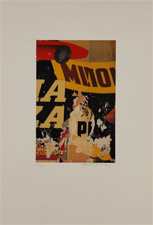 ROTELLA MIMMO Catanzaro (Cz) 1918 Felina 1993 Litografia con interventi...