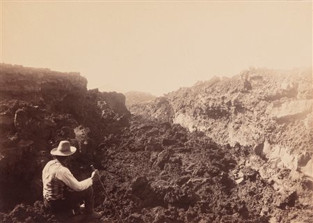 Giovanni Crupi (1859-1925)  - Corrente di lava - Etna, 1890s