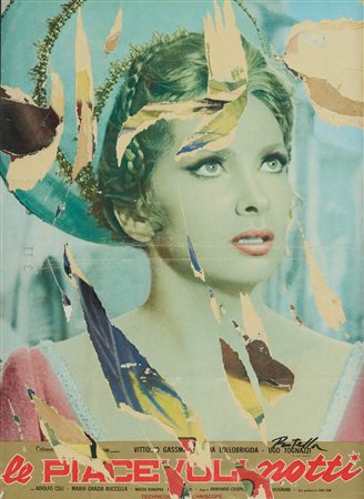 Mimmo Rotella (Catanzaro, 1918 - Milano, 2006) Stupore 1990 Decollage su tela...