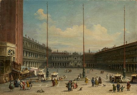 Scuola del secolo XIX

"Veduta di Piazza San Marco" 
olio su tela (cm 42x60) (d