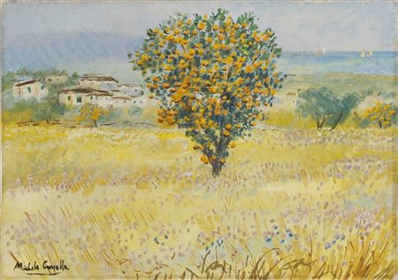 Michele Cascella "Arancio" 
olio su tela (cm 35x50)
firmato in basso a sinistra