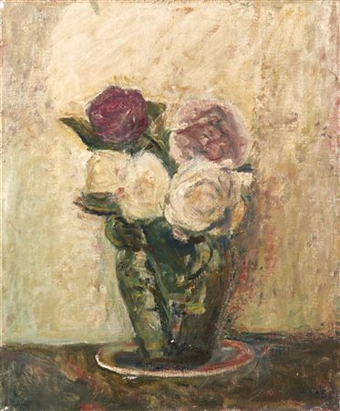 Arturo Tosi "Vaso di fiori" 
olio su tela (cm 60x50)
firmato in basso a destra
a