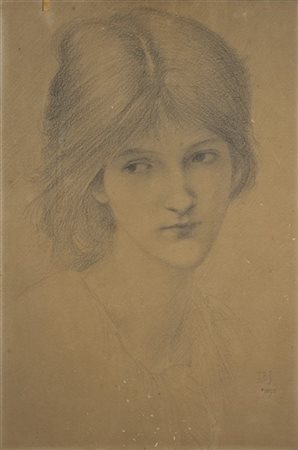 Edward Burne-Jones "Viso di fanciulla" 1895
carboncino su carta (cm 44,5x30)
mon