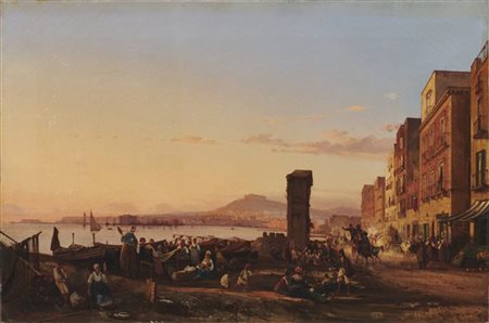 Giacinto Gigante "Veduta da La Marinella" Napoli 1839
olio su tela (cm 57x84)
fi