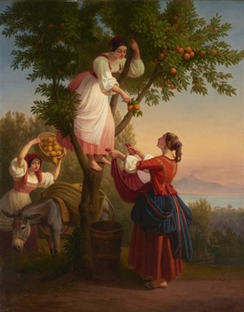 Dietrich Wilhelm Lindau "La raccolta degli agrumi" 1846
olio su tela (cm 124x98)