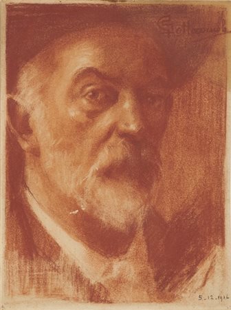 Giovanni Sottocornola "Autoritratto" 1916
sanguigna su carta (cm 33,5x24,5)
firm