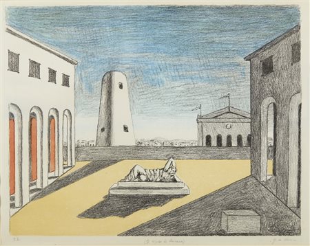 DE CHIRICO GIORGIO (1888 - 1978) - IL RIPOSO DI ARIANNA (PRIMA VERSIONE).