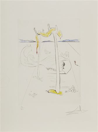 DALI' SALVADOR (1904 - 1989) - SENZA TITOLO (DALLA CARTELLA I SURREALISTI).