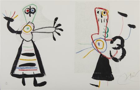 MIRO' JOAN (1893 - 1983) - DALLA SUITE L’ENFANCE D’UBU.