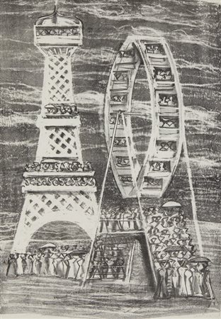 CAMPIGLI MASSIMO (1895 - 1971) - TORRE E RUOTA.