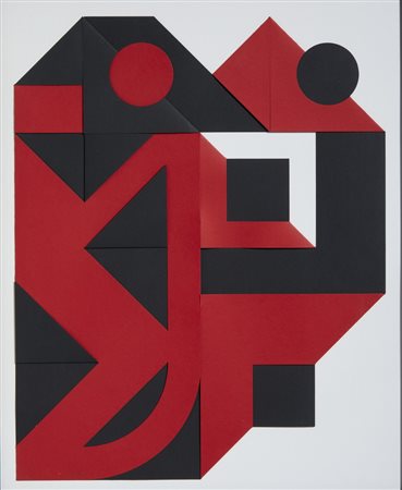 CASTELLANI ENRICO (1930 - 2017) - ROSSO E NERO, 1999.