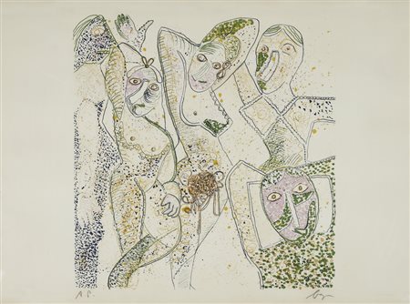 BAJ ENRICO (1924 - 2003) - LES DEMOISELLES D'AVIGNON.