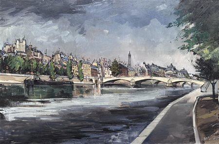 F. Timmers (1915 - 1984), Pont Du Carousel, Paris, signed and annotated...