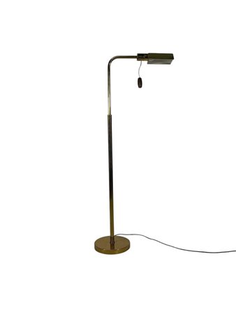 A vintage brass reading lamp, George W.Hansen New York.H. 140 cm