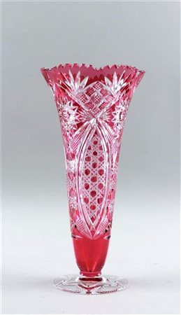 A cut Val St. Lambert goblet vase. Height: 34 cm.