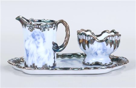 A Monbijou Copenhagen cream set, Rosenthal, circa 1900.