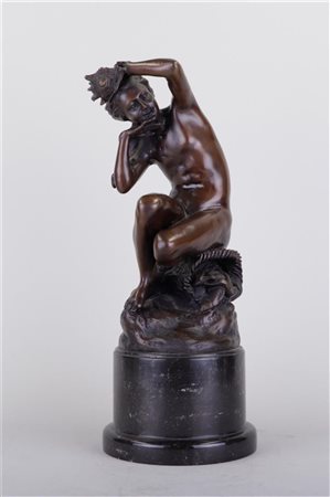 Jean Baptiste Carpeaux (1827 - 1875), Jeune fille avec coquille, signed (in...