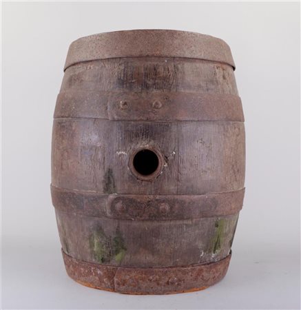 An oak barrel marked Ch. van de Perre & Co. Hoboken. ca. 1900.