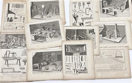 A large lot of engravings by Bernard from the Encyclopedia of Denis Diderot,...