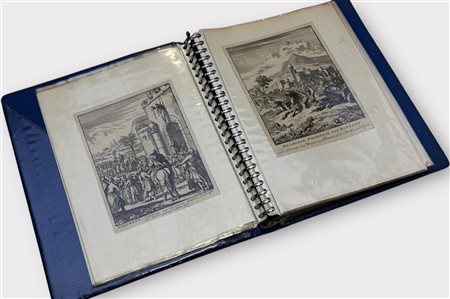 A folder containing a large number of etchings and engravings mainly 18th...