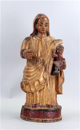 A wooden statue of Maria Sedes Sapientieae, Philippines, 19th century.Hoogte...