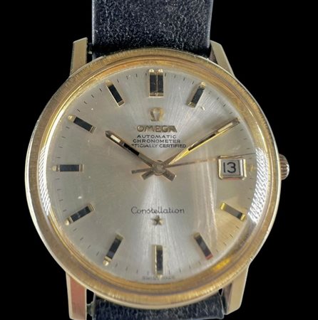 A vintage Omega Constellation, chronometer, date, pie pan, wristwatch with...