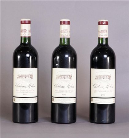 3x 0.75 liter Château Milon Saint-Émilion Grand Cru 2002.