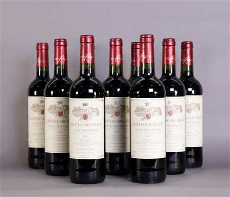 9x 0.75 liter Château Michelet Lussac Saint-Émilion 2011.