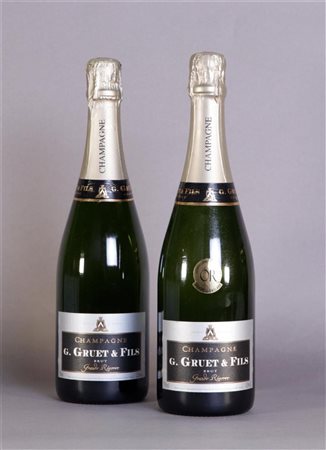 2x 0.75 liters G. Gruet et Fils Grande Réserve Brut Champagne.