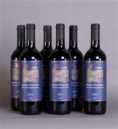 6x 0.75 liter Poggio Nardone Rasne Rosso Toscano 2014.