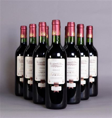 10x 0.75 liter Château Samonac Côtes de Bourg 2009.