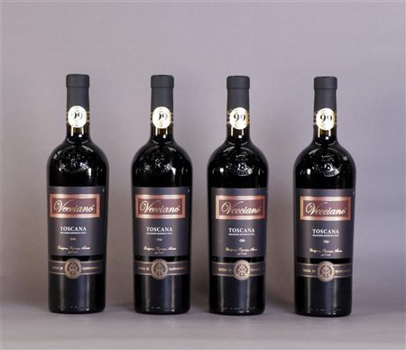 4x 0.75 liter Duca di Saragnano Vecciano Toscana 2016.