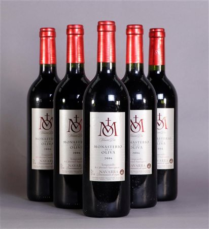 6x .75 liter Monasterio de la Oliva Navarra Tempranillo 2006.