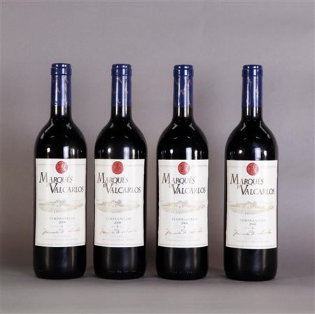 4x 0.75 liter Marqués de Valcarlos Tempranillo 2008.