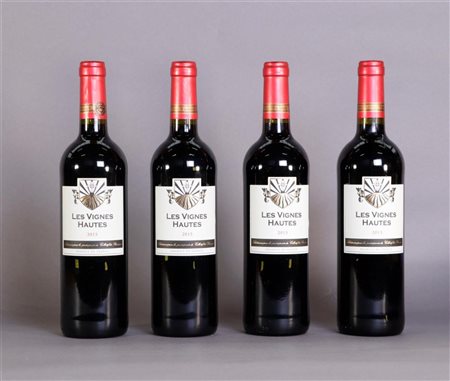 4x 0.75 liter Les Hautes Vignes Rouge 2015.