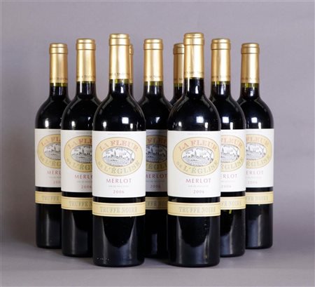 9x 0.75 liter La Fleur de l'Eglise Merlot 2006.