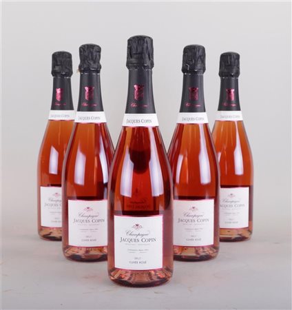 6x 0.75 liter Champagne Brut Rosé, Jacques Copin.