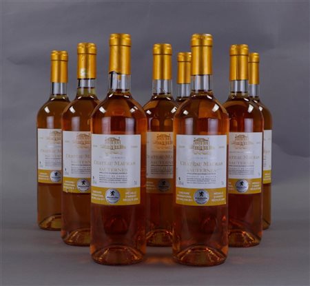 9x 0.75 liter Château Mauras Sauternes AOC 2009.