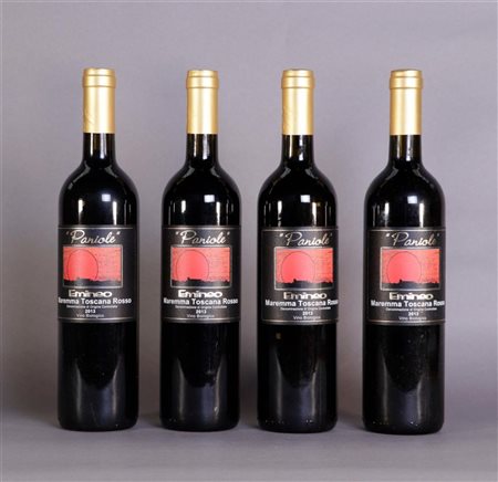 4x 0.75 liter Paniole Emineo Maremma Toscana Rosso 2013.